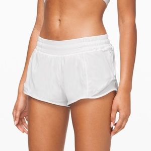 Lululemon White Hotty Hot Shorts